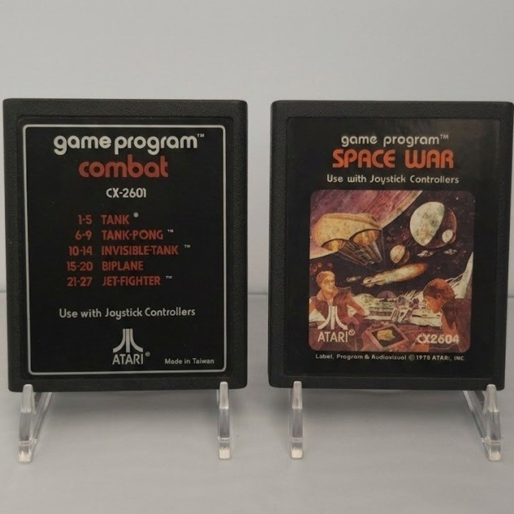 Combat 1977 & Space War 1978 (Atari 2600) Cartridge Bundle - Tested & WORKING